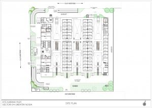Residential project site plan with layout details