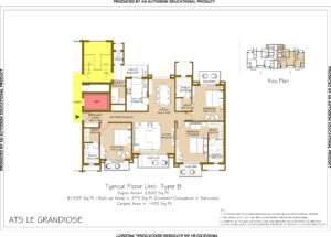 3200 Sq. Ft site plan layout Ats le grandiose phase 2